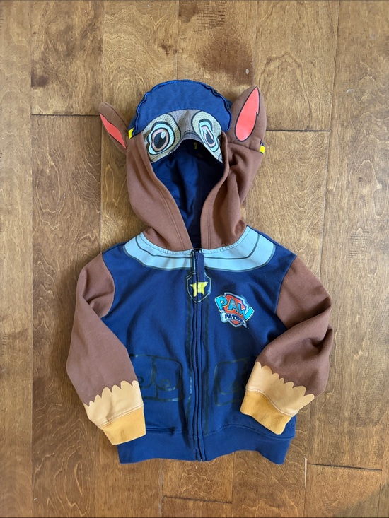 Paw Patrol Other - Paw Patrol Brown & Blue Character Zip-Up Hoodie with Ears